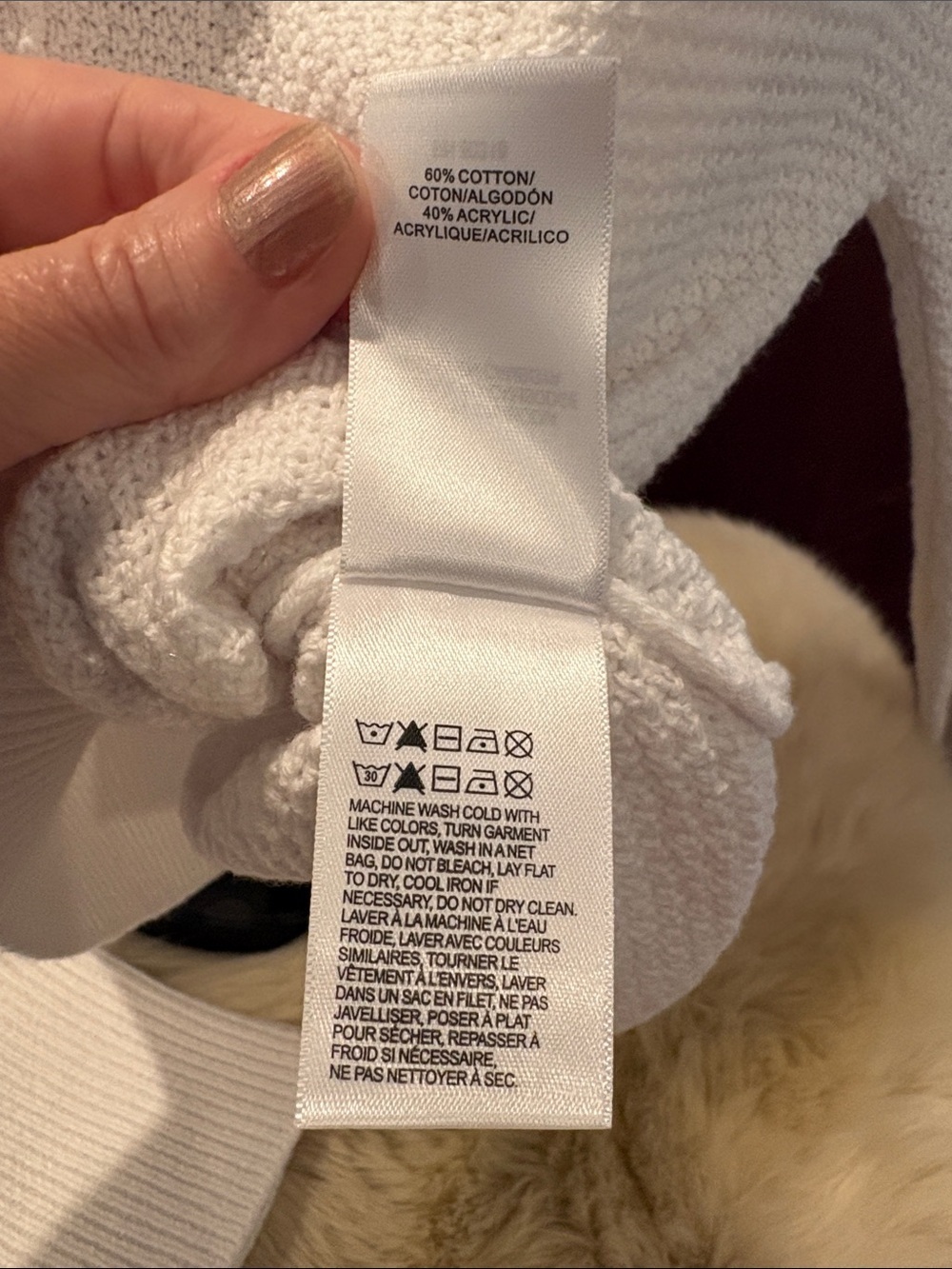 Lucky Brand White V-Neck Knit Sweater - Picture 8 of 8